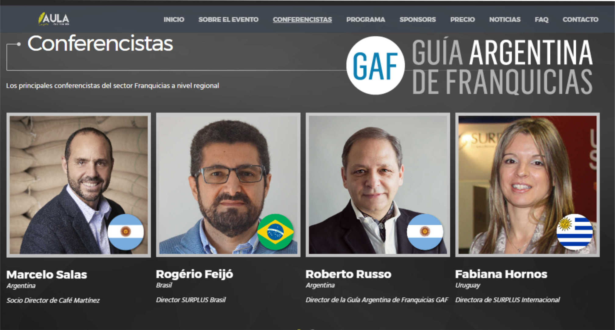 La Guía Argentina de Franquicias, en el Exterior.